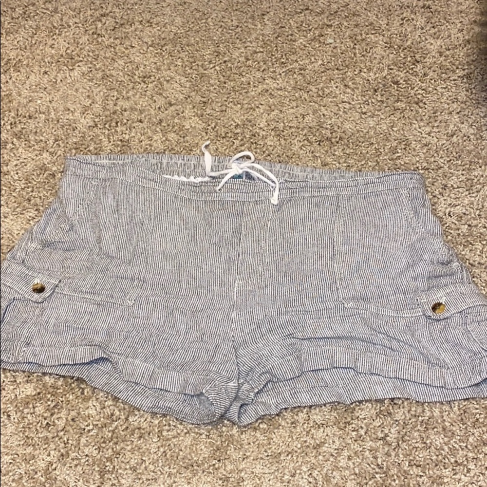 Striped Linen Shorts